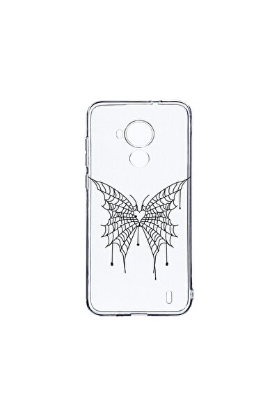 bestcase Διαφανής Θήκη Σιλικόνης 2MM, Συμβατή με Nokia C30, Σχέδιο Πεταλούδα,...