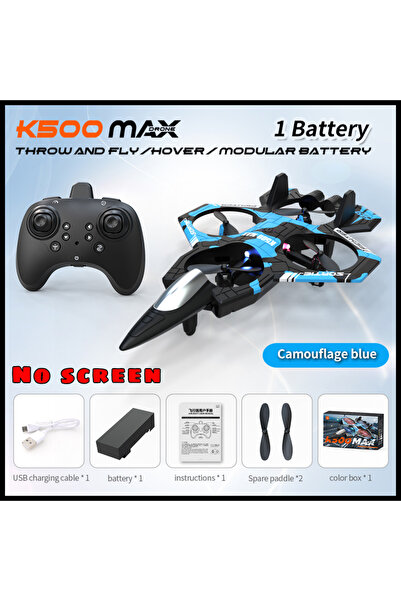 Choice1 blue K500 MAX RC Plane Fighter 2.4G Remote Control Stunt Glider 360 °...