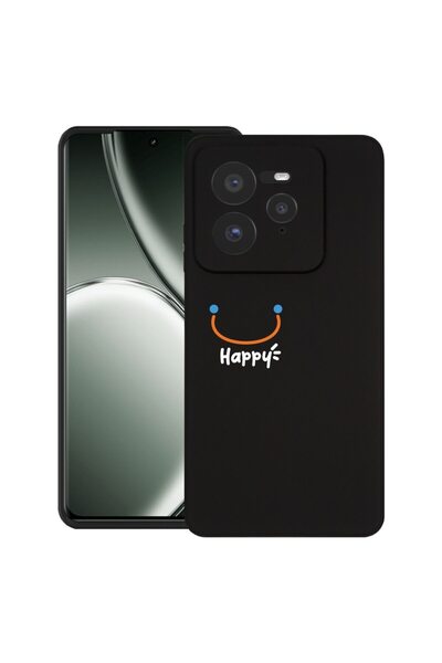 bestcase Калъф за Realme GT 7 Pro, Премиум тънък силиконов 1.2ММ, Be Happy, М...
