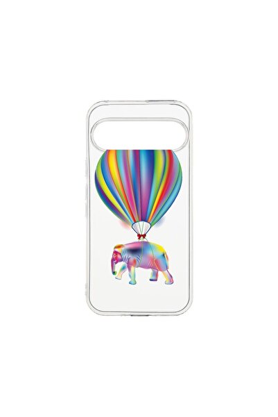 bestcase ¬Æ Husa Clear Silicon 2MM, Compatibila Cu Google Pixel 9, Rainbow El...