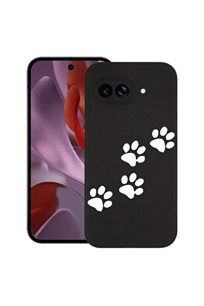 bestcase Калъф за Google Pixel 9a, с отпечатъци от лапи, тънък силиконов 0.8 ...