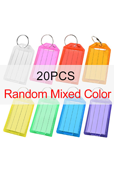 Choice5 Random 20PCS 10-100PCS Assorted Color Flap Key Tags Luggage Backpack ...