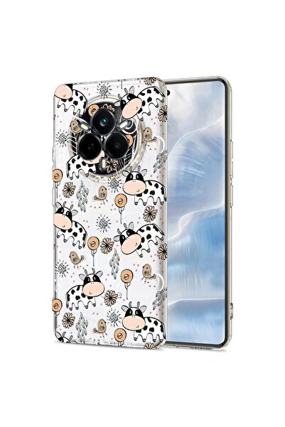 bestcase Husa pentru Realme 14 Pro 5G, BestCase¬Æ Clear Silicon 2MM, Cow Patt...