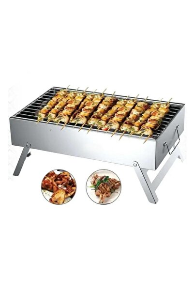 Tradeo Portable Foldable Charcoal BBQ Grill 30x40cm Outdoor Barbecue Stove fo...