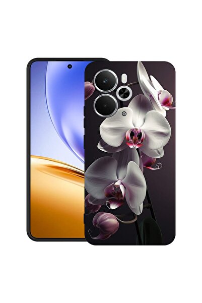 bestcase Калъф за Realme 14T с дизайн  "Бяла орхидея ", TPU матов ултра тънък...