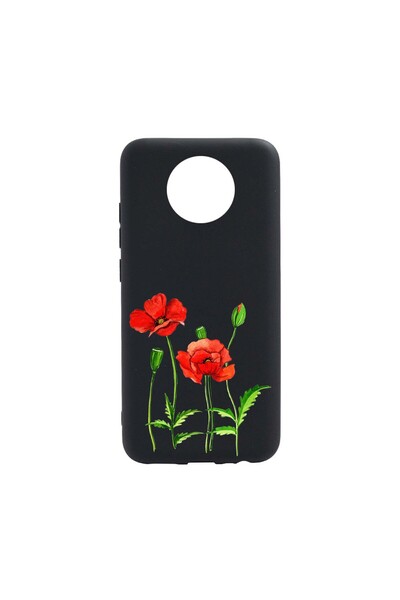 bestcase Husa Silicon Red Flower, compatibila cu Nokia 5.4, rezistenta la uzu...