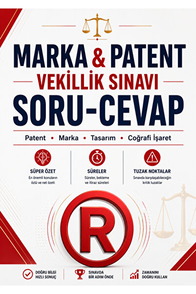 Pratik Kaynak Yayınları 2026 Marka & Patent Vekillik Sınavı Soru-Cevap | 782 ...