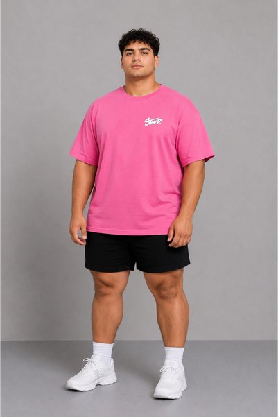 ZAVIXO Men's Oversize 100% Cotton Casual T-Shirt Modern Urban Look