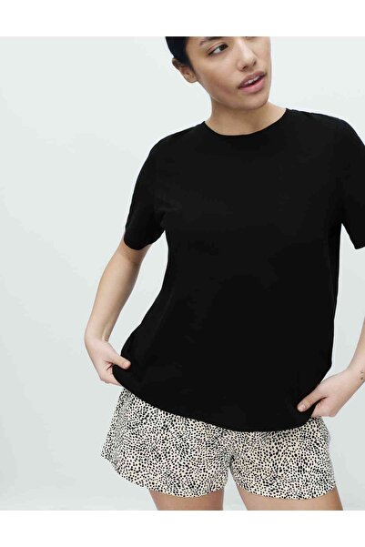 Marks & Spencer Pamuk Karışımlı Desenli Şortlu Pijama Takımı