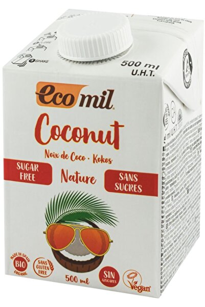 Ecomil Bautura vegetala bio de cocos, natur, fara zahar, 500ml