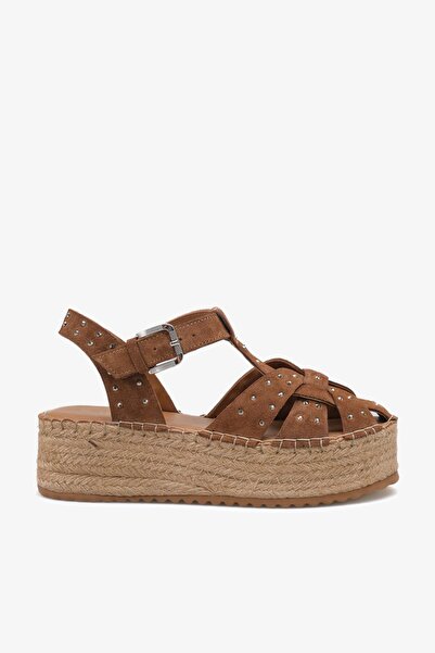 Louis Cardy Menes Sigaro Suede Leather Women's Stone Espadrille Sandals