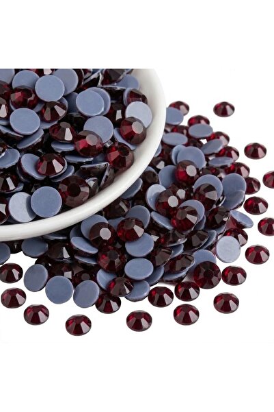 OEM Margele tip strasuri, hotfix, aprox 6mm, 50g, aprox 440buc, rosu