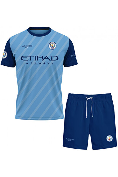 OEM Compleu tricou si pantaloni scurti pentru barbati Manchester City S030