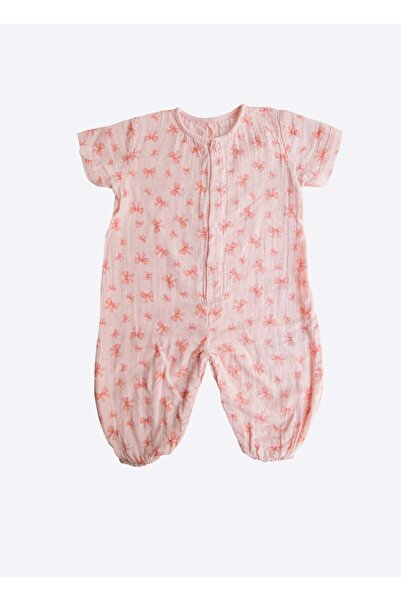 kitikate Organic Bow Muslin Sleeping Bag Pink