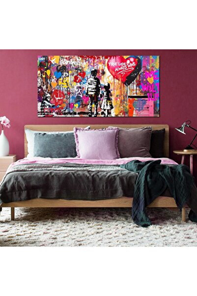 Generic Pink Canvas Wall-Art - Graffiti Wall Decor Aesthetic - Balloon Poster Large Wall Art 60x120 cm