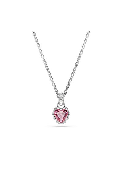Swarovski Chroma Kolye, Karışık kesimler, Pembe, Rodyum kaplama