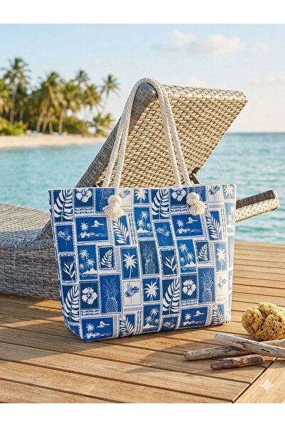 mikam Patterned Beach Bag 53*35 cm