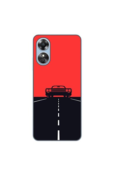 OEM Husa compatibila cu Oppo A17 Silicon Gel Tpu Model Red Sky Muscle Car