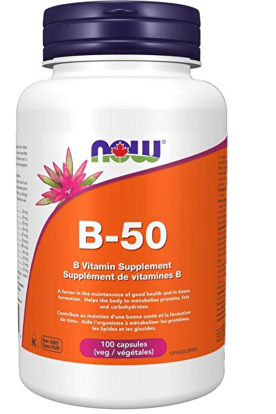 Now Foods,B-50,Nervous System Health Support 100 Veg Capsules Usa Menşeii