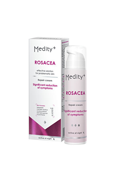 Medity+ Cremă reparatoare de noapte pentru pielea cu rozacee, 50 ml