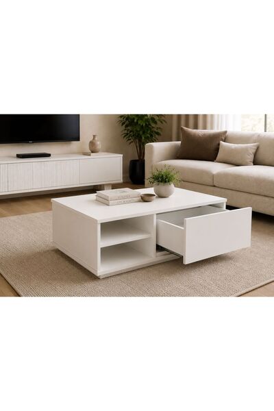 VİNMOB TV ÜNİTELERİ MODERN ÇEKMECELİ OS02 ORTA SEHPA & COFFEE TABLE / 80x120 cm