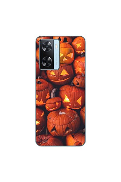 OEM Husa compatibila cu Oppo A57s Silicon Gel Tpu Model Halloween Dovleci Lum...