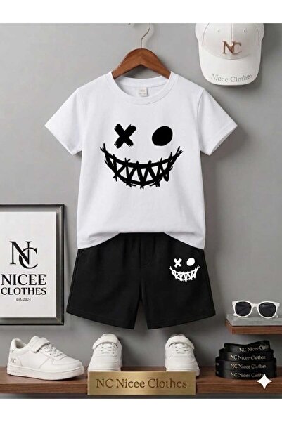 NC Nicee Clothes Tricou și pantaloni scurți de vară pentru copii, unisex (imp...