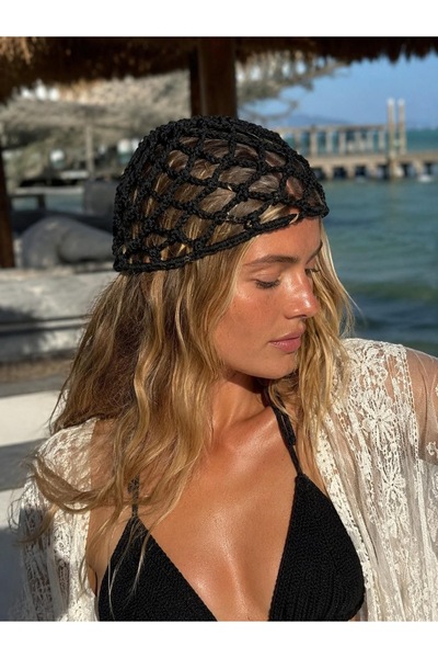 T&U Işıltı Dünyası Siyah File Bandana