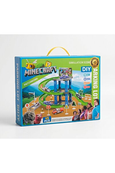 Generic DIY Minecrafted Car Parking Lot & Ramp Track Toy - 45Pcs Educational ...
