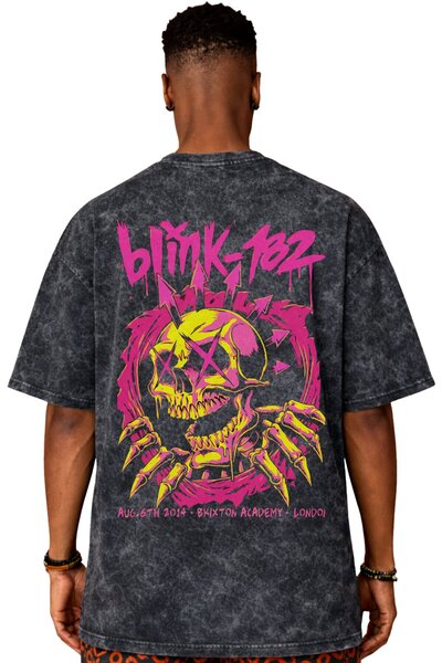 SEVBANO Blink-182 Rock Metal Music Band Back Printed Unisex Oversized Vintage...