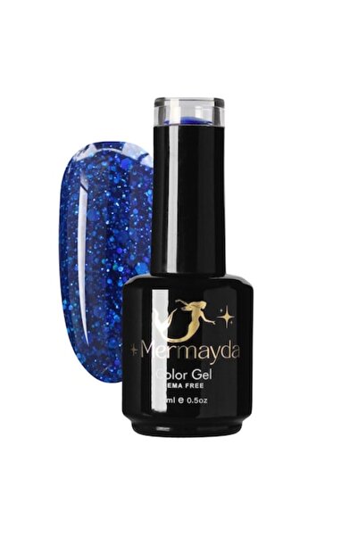Mermayda Ojă semipermanentă, Fără Hema, ColorGel Midnight Disco, Albastru cu ...