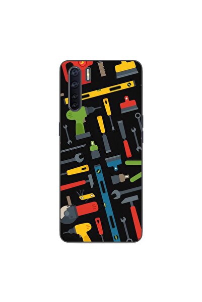 OEM Θήκη συμβατή με Oppo A91 από σιλικόνη gel TPU με σχέδιο εργαλείων