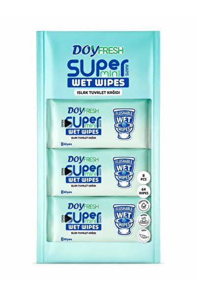 DOYFRESh MINI hygienic pocket wet wipes 8x8pcs