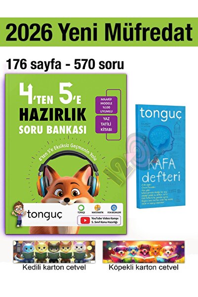 Tonguç Yayınları 4'ten 5'e Hazırlık Kitabı Yaz Tatili 2026 Soru Bankası