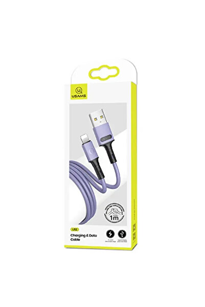Usams Kabel USB USB-A - Lightning 1 m Fioletowy (69866-uniw)