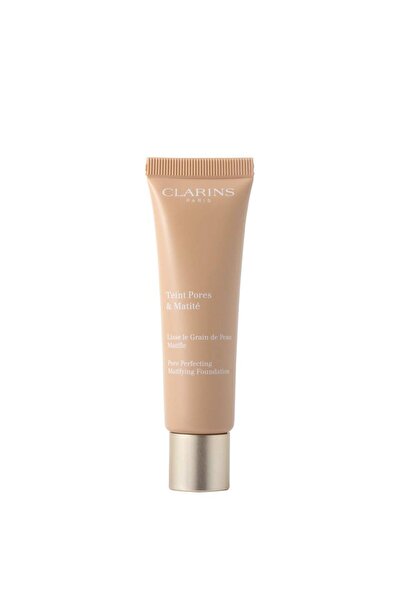 Clarins Perfecționare pori, Finisaj mat, Fond de ten lichid, 04, Nud Amber, 5 ml