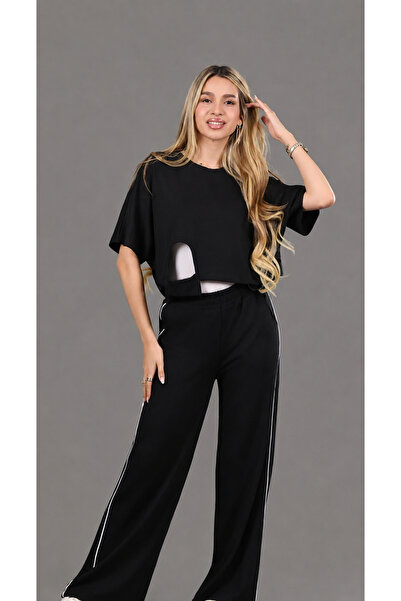 Markazzi Set de trening triplu pentru femei, cu tricou scurt, cu bretele groa...