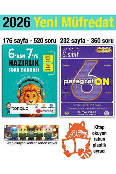 Tonguç Yayınları 6'dan 7'ye Hazırlık Kitabı 2026 Yaz Tatili 6. Sınıf Paragraf...