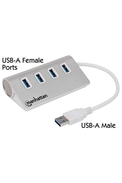 MANHATTAN Hub cu 4 porturi 4xUSB3.0, alimentare USB