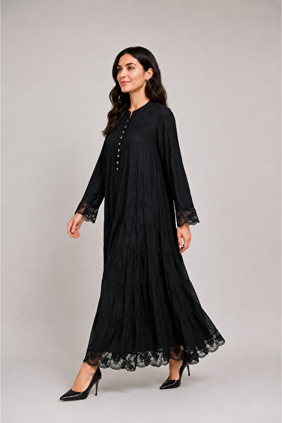 Lissmore Dress with Laced Sleeves and Skirt, Separate Full-Length Lining, Sid...