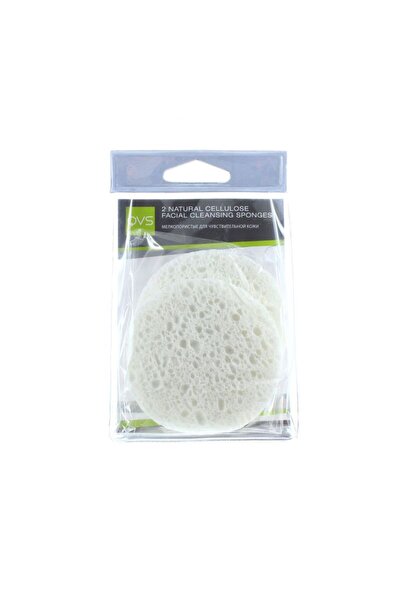 QVS Natural Facial Cleansing Sponges Small 2 Pieces