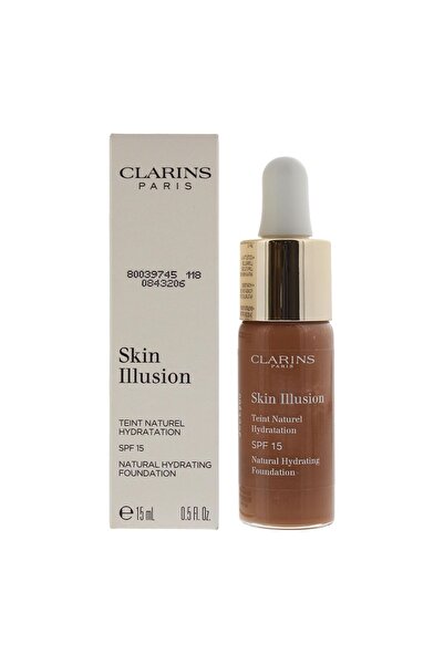 Clarins , Skin Illusion, Hydrating, Luminous, Liquid Foundation, 118, Sienna,...