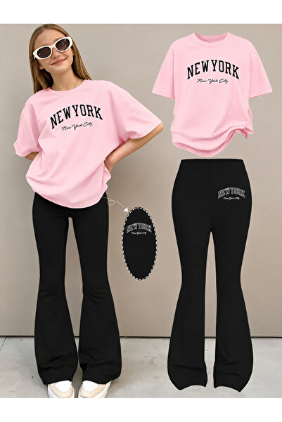 YUNAYT Set de pantaloni evazați și tricou spaniol pentru fete