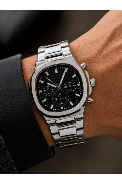 S.POLO Silver Color Men's Wristwatch with Bracelet Gift