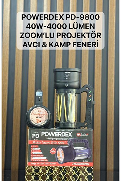 powerdex Pd-9800 40W & 4000 Lümen Zoomlu Projektör Avcı & Kamp Feneri