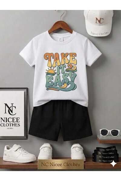 NC Nicee Clothes ΚΑΛΟΚΑΙΡΙΝΟ ΠΑΙΔΙΚΟ ΣΕΤ ΜΠΛΟΥΖΑΚΙ-ΣΟΡΤΣ ΟΥΝΙΣΕΞ (ΜΕ ΣΤΑΜΠΑ "...