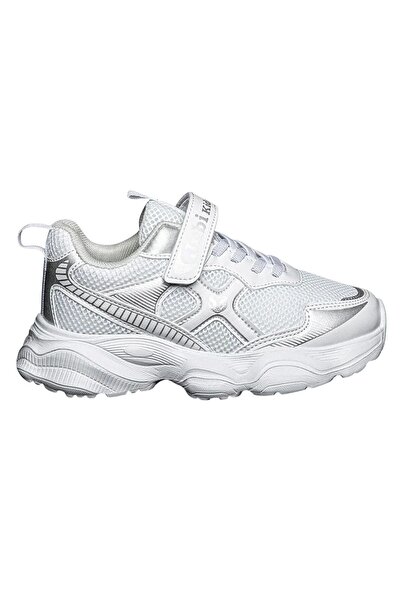Bluefeet Jbk Silver Rubber Velcro Mesh Children's Sports Shoes