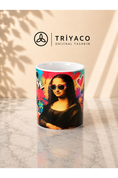 Mona Lisa Özel Tasarımlı Kupa | Modern Sanat ve Pop Art Temalı Kupa | 330 ml