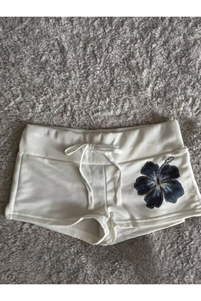 İsra Ayyıldız Moonstar Collection Hibiskus Çiçeği İpli Y2K Mini Şort