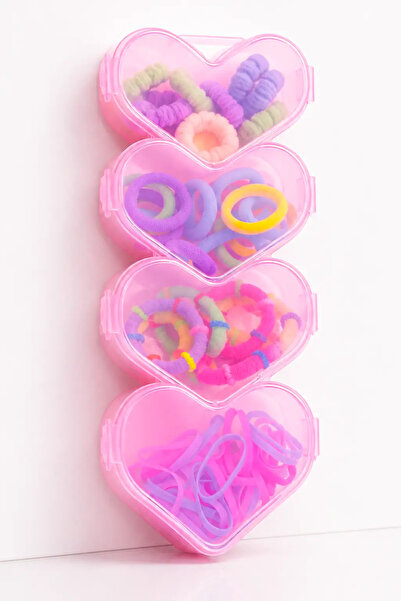 MakeWell Girls' Rubber Hair Clip Set in Box – Colorful Hair Clip Set (Mini Ru...